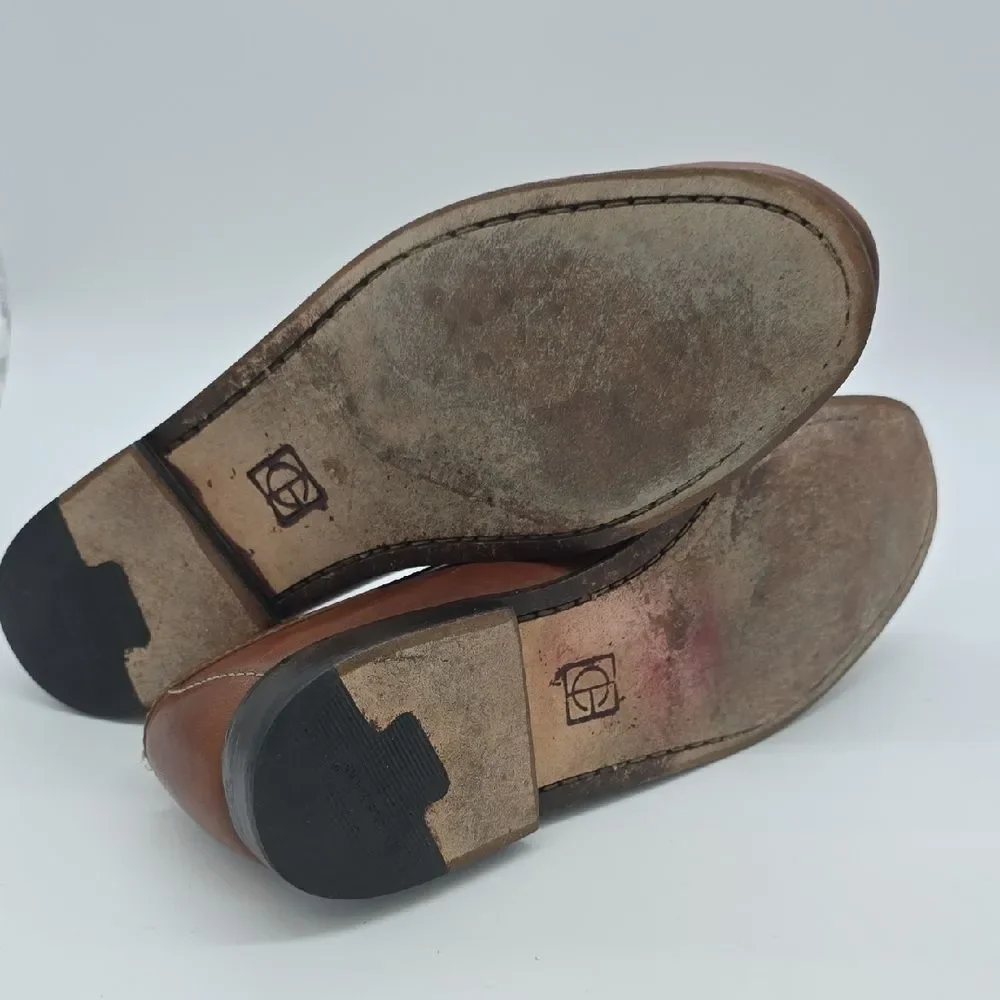 Cole Haan Tan Leather Tassel Loafers